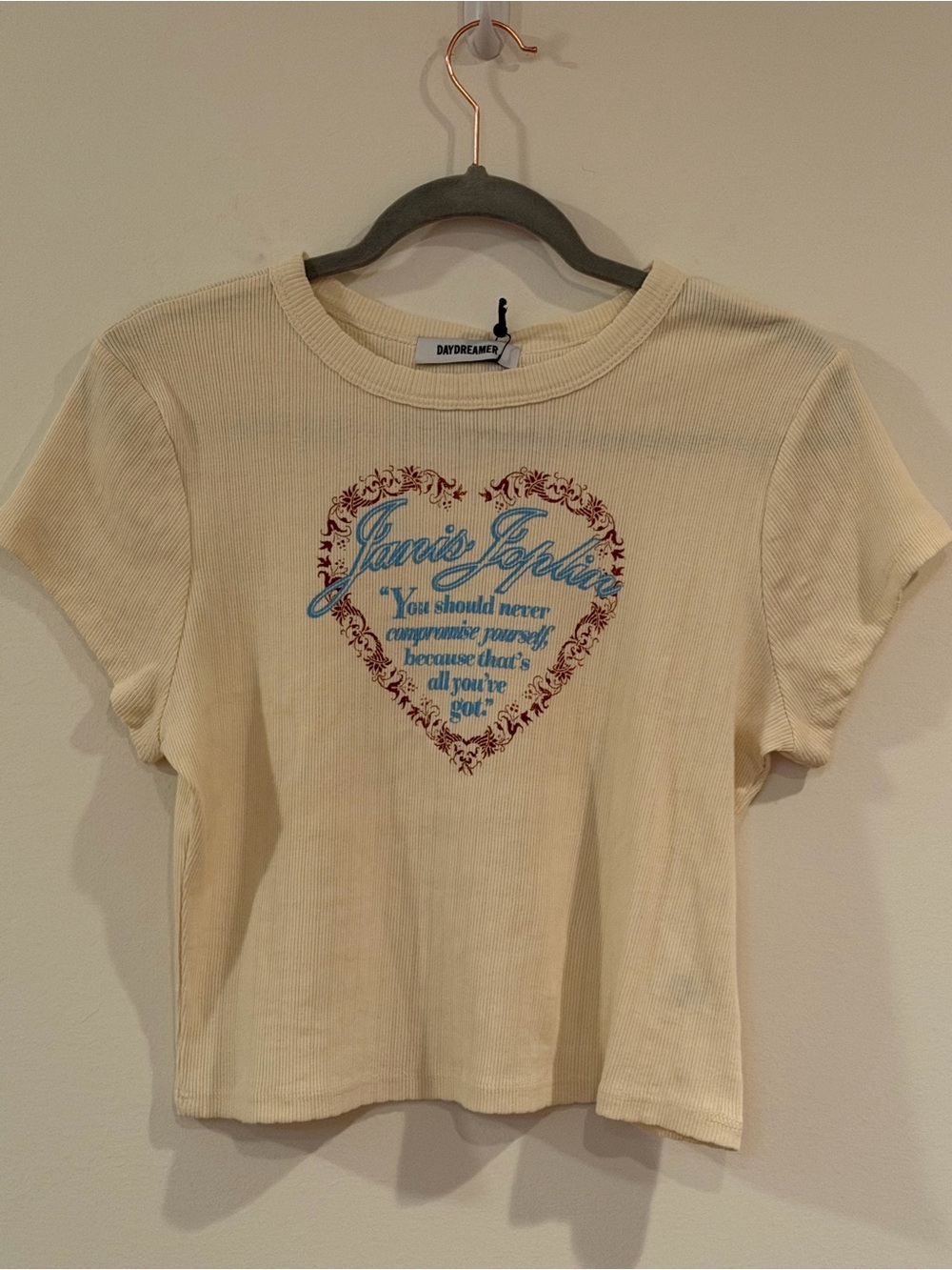 Daydreamer Janis Joplin Never Compromise Crop Tee